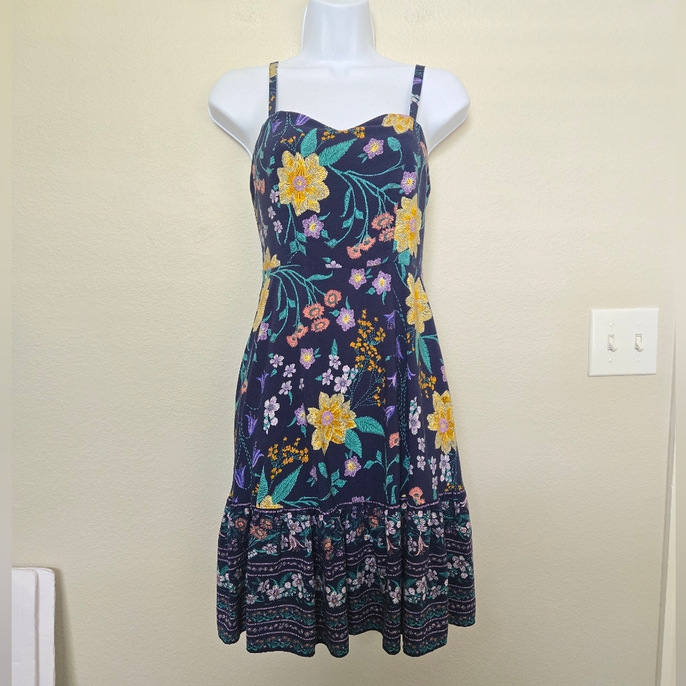 Blue Floral Dress Size Small - Picture 2 of 13